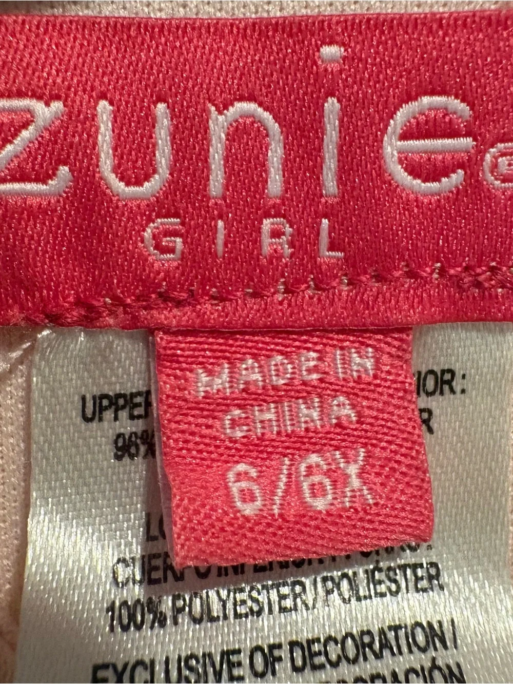 Zunie Girl Special Occasion Tulle Layered Dress Blush Pink 6/6X  Golden Unicorns